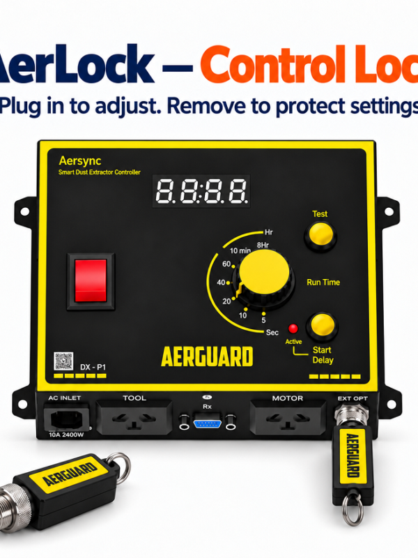 AerLock control panel key connected to Aersync P1 controller with spare key